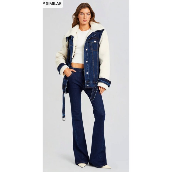 NWT Ser.o.ya Trisha Mid Rise Flare Pant Jeans Sz‎ 27 $278 - Picture 1 of 13